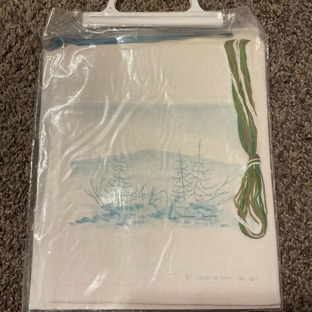 Winter Pines Holiday Cross Stitch Kit - Blue - Picture 5 of 6
